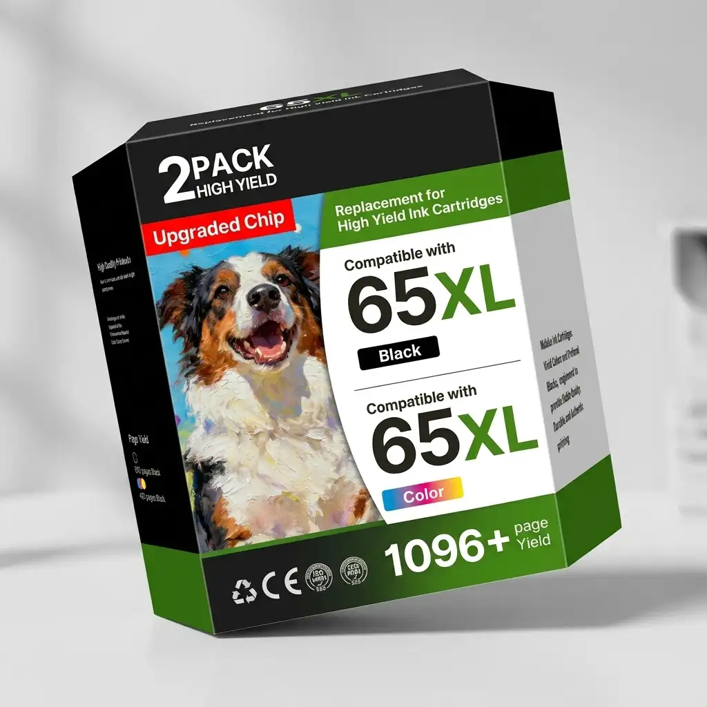 Acaves HP 65XL Compatible Ink Cartridges High Yield Black and Color for DeskJet 3755 3772 Envy 5055